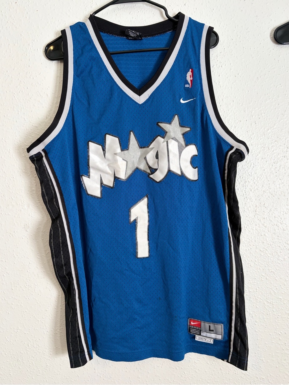 Vintage Nike Orlando Magic Tracy McGrady NBA Basketball Blue Jersey Men’s L